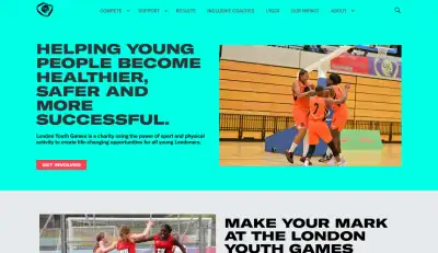 London Youth Games website preview
